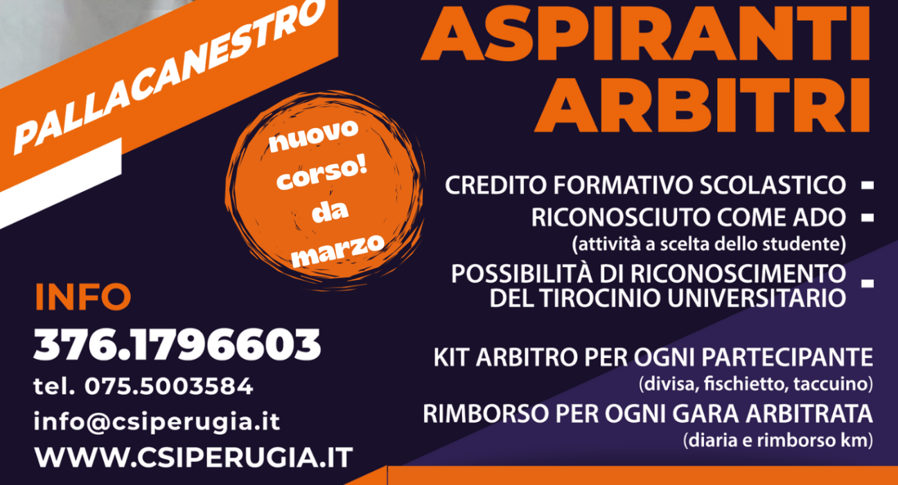 nuovo corso per arbitro pallacanestro